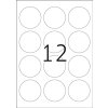 Etiketten a4 neon-rood ø 60 mm rond papier mat 240 st.