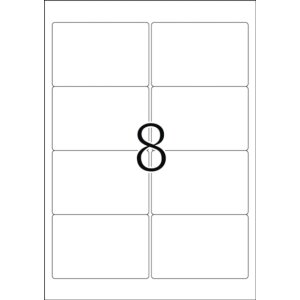 Etiketten a4 wit 96x63,5 mm papier glanzend 200 st.