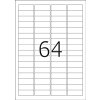 Zichtbare etiketten a4 wit 45,7x16,9 mm Movables-verwijderbaar papier mat 1600 st.