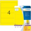 Mapetiketten a4 geel 192x61 mm papier mat ondoorzichtig 80 st.