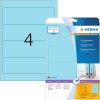 Mapetiketten a4 blauw 192x61 mm papier mat ondoorzichtig 80 st.