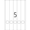 Mapetiketten a4 geel 38x297 mm papier mat ondoorzichtig 100 st.