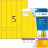 Mapetiketten a4 geel 38x297 mm papier mat ondoorzichtig 100 st.