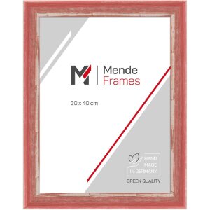 Houten lijst h640 rood 50x60 cm museum glas