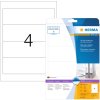 Mapetiketten a4 wit 192x61 mm papier mat ondoorzichtig 40 st.