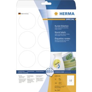 Etiketten a4 wit ø 60 mm rond...