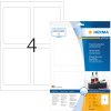 Fles etiketten a4 inkjet wit 90x120 mm papier glanzend 40 st.