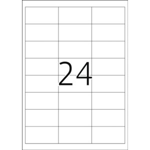 Inkjet etiketten a4 wit 66x33,8 mm papier mat 600 st.