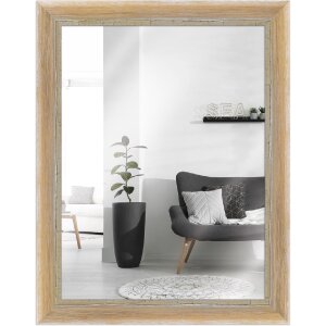 Houten lijst h640 bruin 20x60 cm spiegelglas