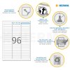 Etiketten a4 wit 63,5x8,5 mm Movables-verwijderbaar papier mat 2400 st.