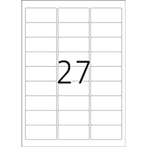 Etiketten a4 wit 63,5x29,6 mm Movables-verwijderbaar...