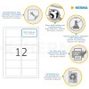 Etiketten a4 wit 88,9x46,6 mm Movables-verwijderbaar papier mat 300 st.