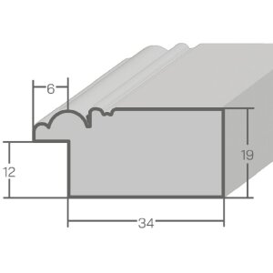 Houten lijst h660 grijs 40x60 cm spiegelglas