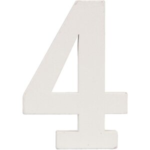 Nummer 0 tot 9 gemaakt van mdf naturel 8x5 cm
