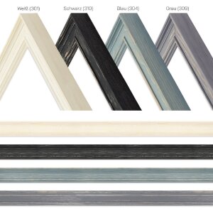 Houten lijst h470 blauw 42x60 cm normaal glas