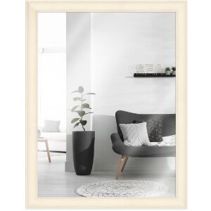 Houten lijst h470 wit 50x60 cm spiegelglas