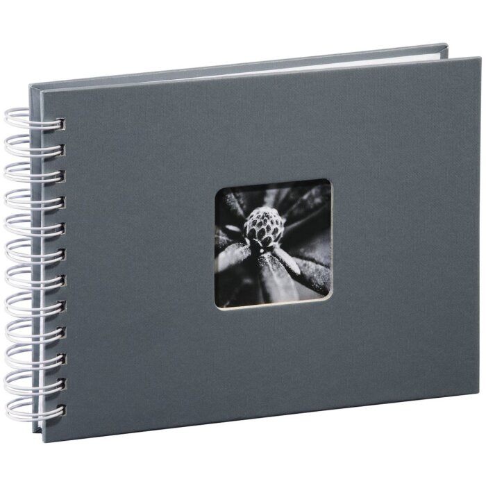 Spiraal Album Fine Art grijs 24x17 cm witte paginas