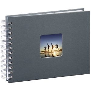 Spiraal Album Fine Art grijs 24x17 cm witte paginas