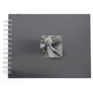Spiraal Album Fine Art grijs 24x17 cm witte paginas