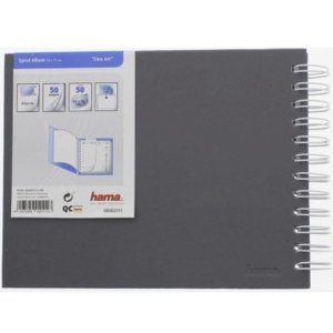 Spiraal Album Fine Art grijs 24x17 cm witte paginas