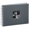 Spiraal Album Fine Art grijs 24x17 cm witte paginas