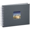Spiraal Album Fine Art grijs 24x17 cm witte paginas