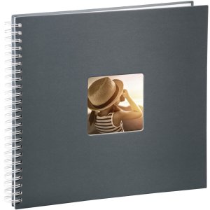 Spiraal Album Fine Art grijs 36x32 cm witte paginas