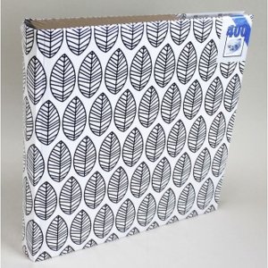 Jumbo album La Fleur, 30x30 cm, 100 zwarte paginas, wit