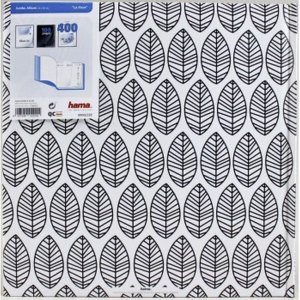Jumbo album La Fleur, 30x30 cm, 100 zwarte paginas, wit