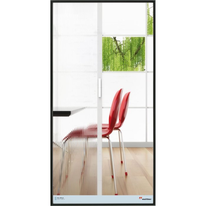 Galeria kunststof lijst 50x100 cm zwart