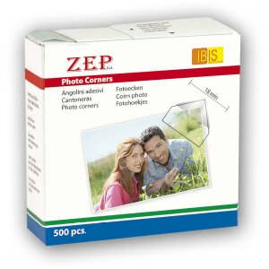 Fotohoeken 15x15 mm ZEP 500 stuks
