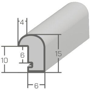 Houten lijst h003 Antireflexglas 30x40 cm zwart