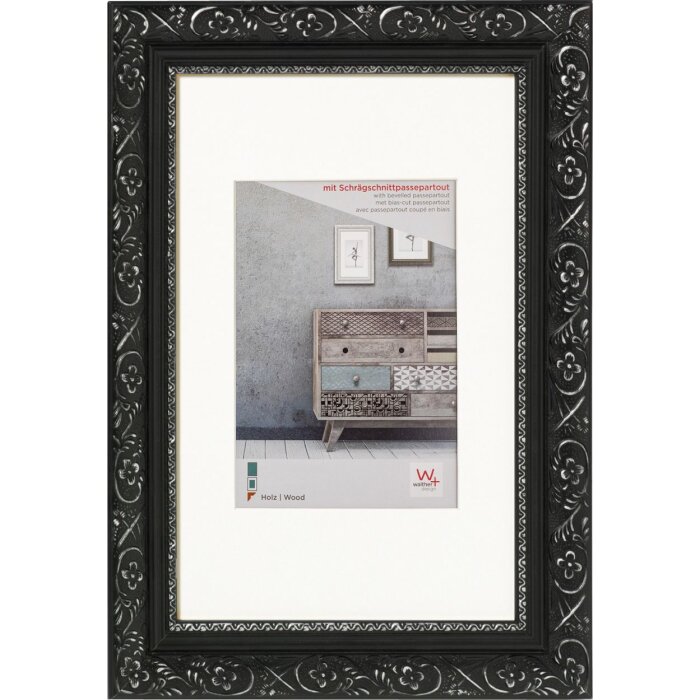 Fotolijst barok 20x30 cm zwart hout