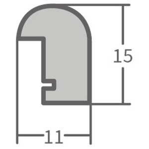 Houten lijst h003 normaal glas 15x21 cm eik