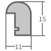 Houten lijst h003 normaal glas 15x21 cm eik