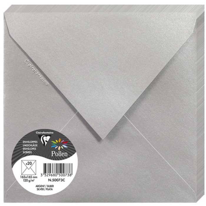 Enveloppen zilver 165x165 mm - 50073c
