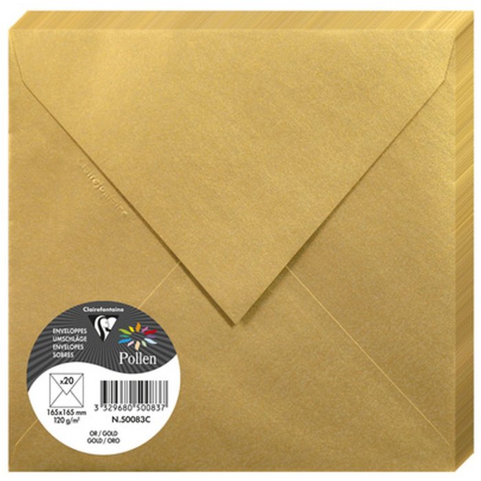 Enveloppen goud 165x165 mm - 50083c