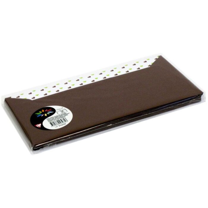 egel enveloppen chocolade bruin 110x220 mm - 53235c