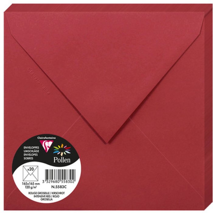 Enveloppen kersenrood 165x165 mm - 5583c