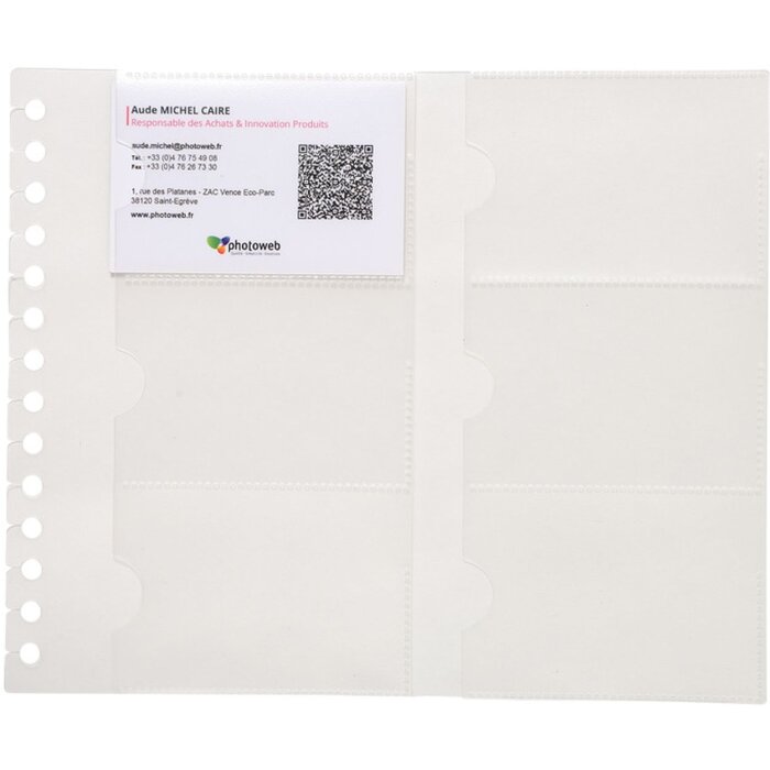 set van 10 inlegvellen voor Exacard 75134e