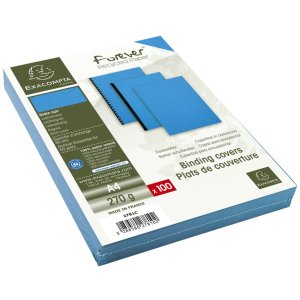 set van 100 - Evercover a4 270g Blauw