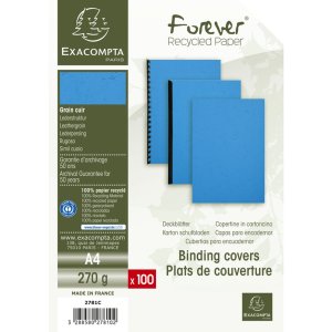 set van 100 - Evercover a4 270g Blauw