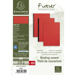 set van 100 - Evercover a4 270g Rood