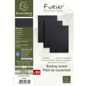 set van 100 - Evercover a4 270g Zwart