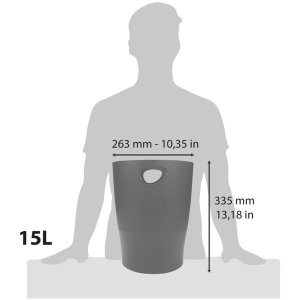 ECOBIN papierbak muis grijs
