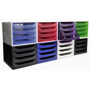 ecobox ladebox met 4 laden - zwart