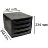 ecobox ladebox met 4 laden - zwart