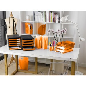 big-box plus - Zwart-glanzend mandarijn 347x278x271 mm