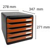 big-box plus - Zwart-glanzend mandarijn 347x278x271 mm