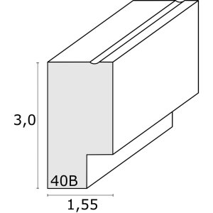 Houten lijst s40bh groen 13x18 cm